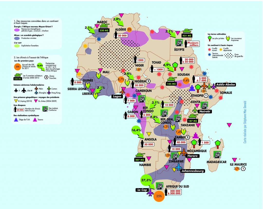 La Chine, à l’assaut des matières premières et de l’Afrique ? (plus Carte géologique)